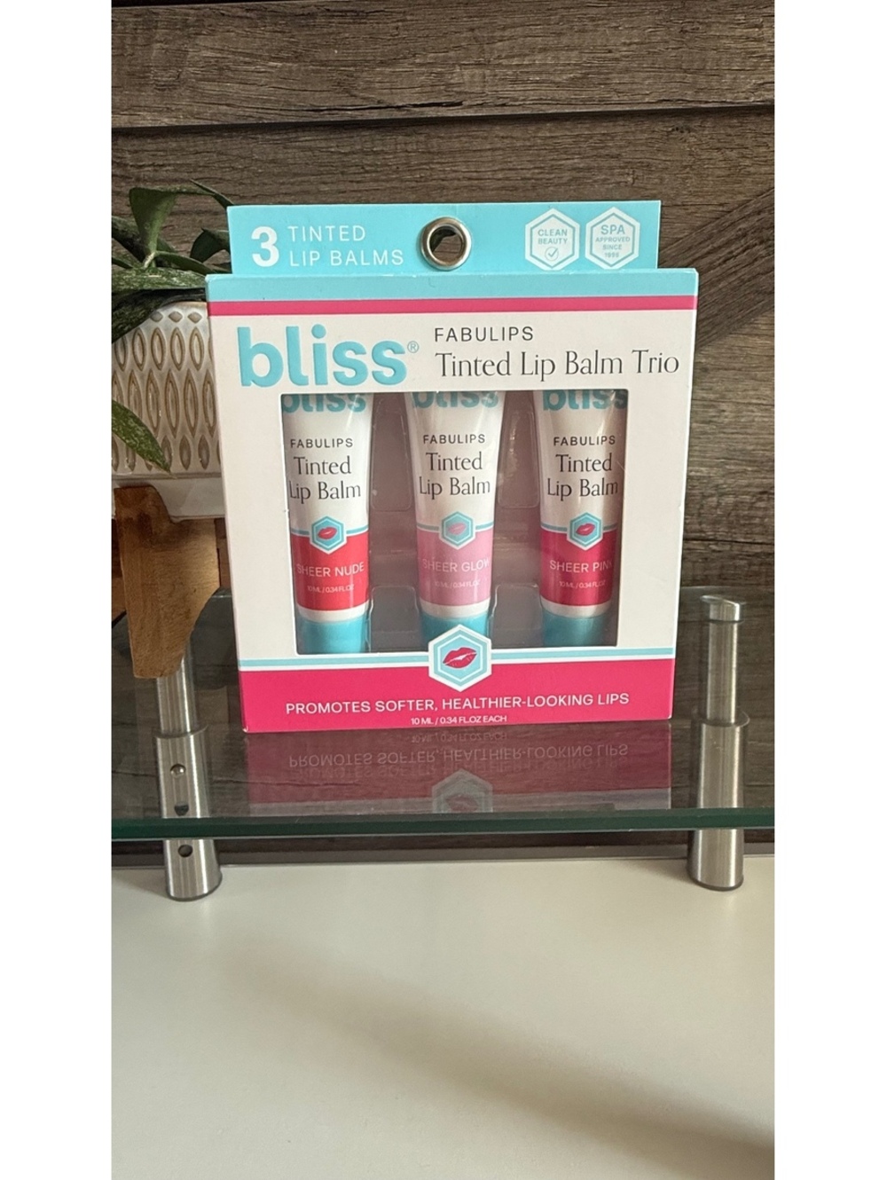 bliss Fabulips Tinted Lip Balm Trio - Sheer Pink, Sheer Glow, Sheer Nude, 3 Pack